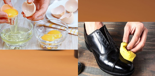 Dùng lòng trắng trứng gà để khắc phục giày da bị nhăn 