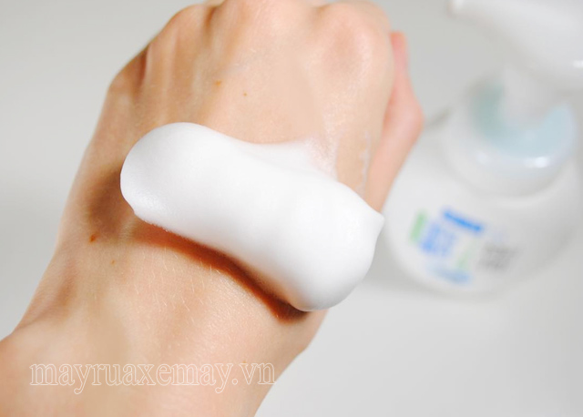 cách tạo bọt sữa rửa mặt bằng tay